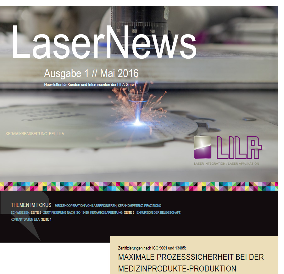 Erfolgreiche Medienarbeit für Kunden LILA Laser